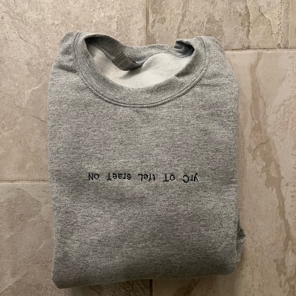 No tears left to cry embroidered crewneck - Picture 1 of 1
